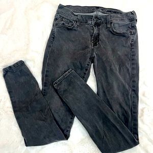 7 for mankind slim fit skinny grey jeans size 28